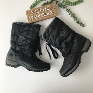 Totes Aspen Black Weather Proof Lace Up Boots